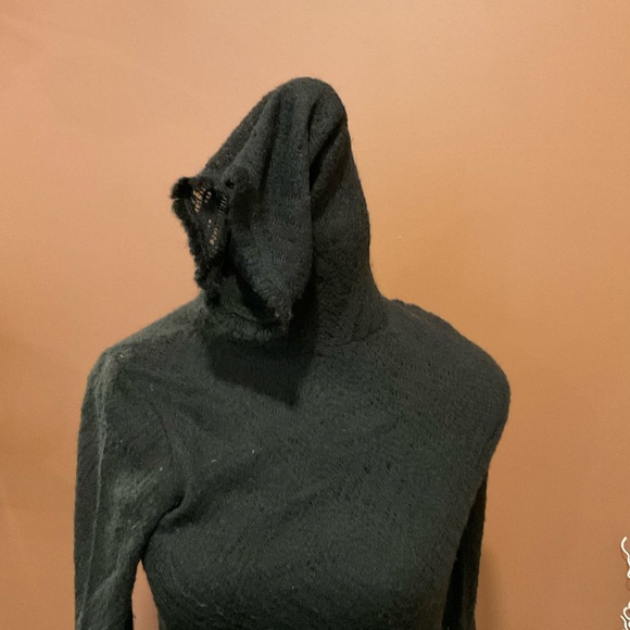 Made in Italy black wool and acrylic turtleneck dress. - Picture 6 of 6